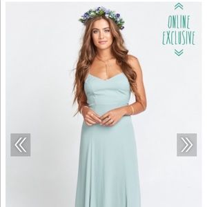 Show Me Your Mumu Godshaw Goddess Gown Silver Sage